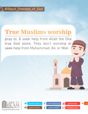 True Muslims Worship pray to , & seek help from Allah the One True God alone
