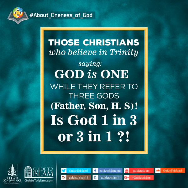 Is God is 1 in 3 or 3 in 1?