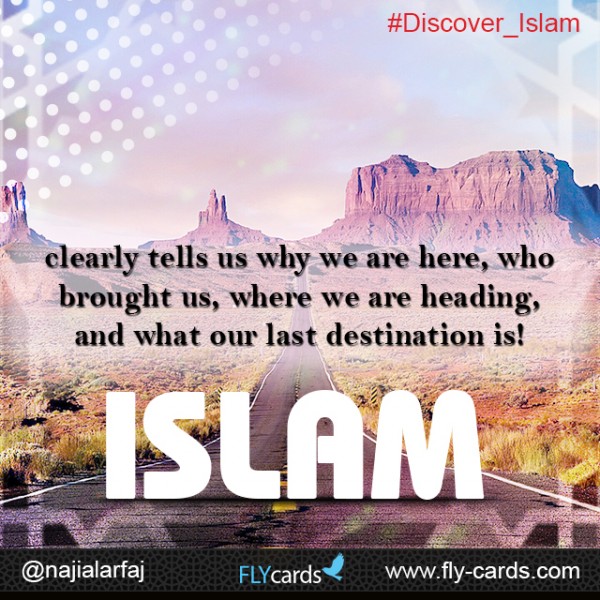 Islam clearly tells us why are we here , who brought us ,where are we heading ,and what our destination is.