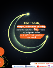 The Torah, Gospel, and Psalms of today are not the original ones God revealed