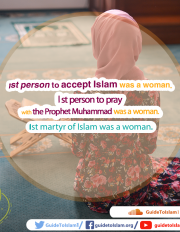 1st person to accept Islam was a woman