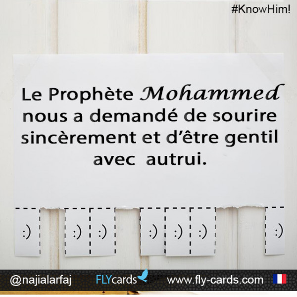 Le Prophète Mohammed Nous A Demandé De Sourire Sincèrement Et D’être Gentil Avec  Autrui.