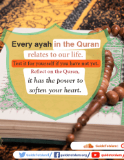 Every ayah in the Quran relates to our life