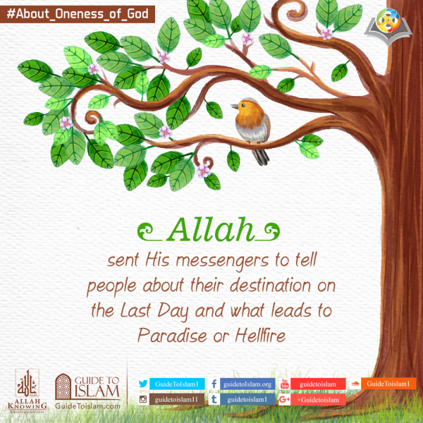 Allah sent His message to tell people about their destination