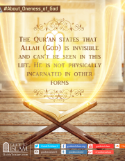 The Qur'an states that Allah (God) is invisible and can’t  be seen in this life